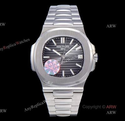 (GR) V2 Version - Swiss Replica Patek Philippe Nautilus 5711 Stainless Steel Grey Dial Mens Watch